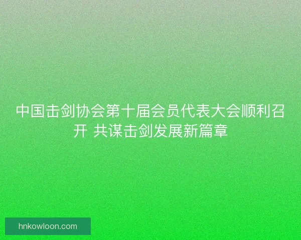 中国击剑协会第十届会员代表大会顺利召开 共谋击剑发展新篇章