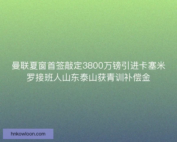 曼联夏窗首签敲定3800万镑引进卡塞米罗接班人山东泰山获青训补偿金